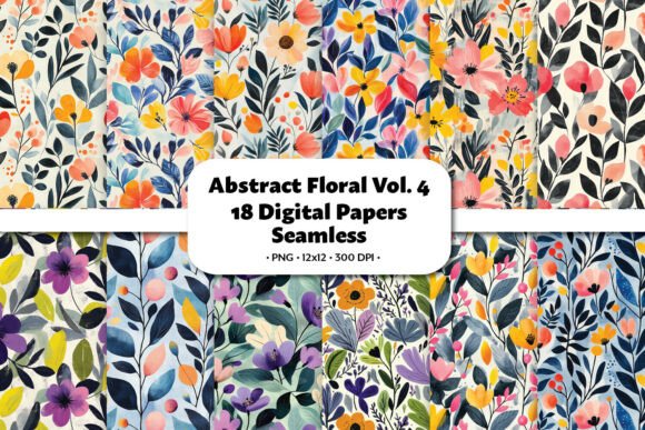 Abstract Floral Vol.4 Seamless Pattern: A Strategic Design Tool for Creative Professionals