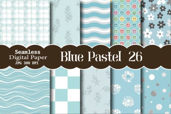 Blue Pastel Pattern Set