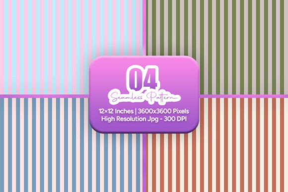 Colorful Retro Striped Seamless Set for Creative Projects
