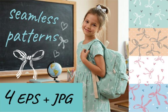 Cute Bow Seamless Pattern Pack: A Delightful Addition to Your Creative Projects