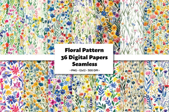 Evaluating the Floral Pattern - 36 Seamless Papers for Professional Design Workflows
