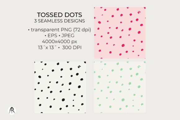 Irregular Hand-Drawn Tossed Dots Pattern