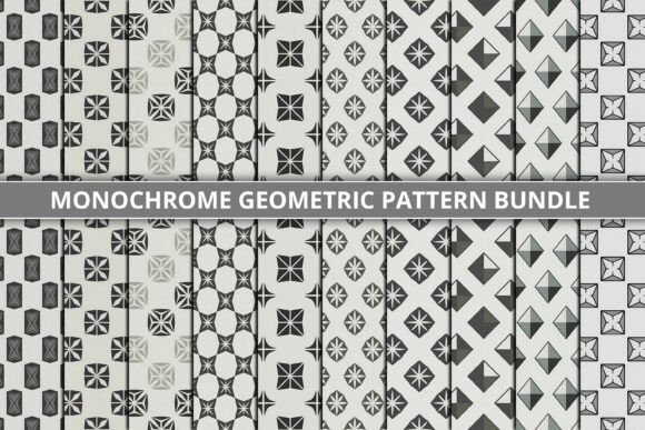Monochrome Geometric Pattern Bundle