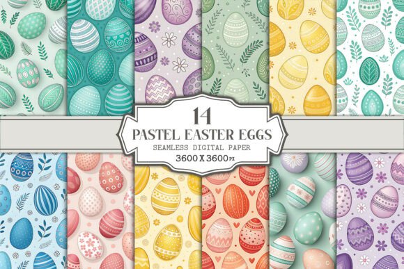 Pastel Easter Eggs Seamless Pattern Bund: A Versatile Design Resource for Creators and Businesses