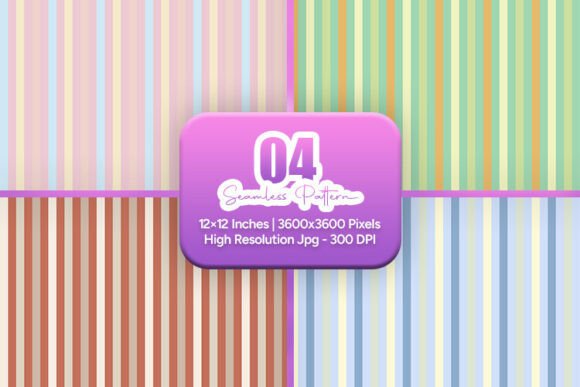 Pastel Mix Stripe Seamless Pattern