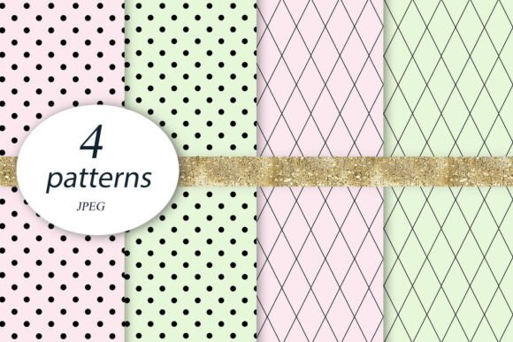 Pink Green Digital Paper Polka Dot Grid: A Versatile Design Resource for Creatives