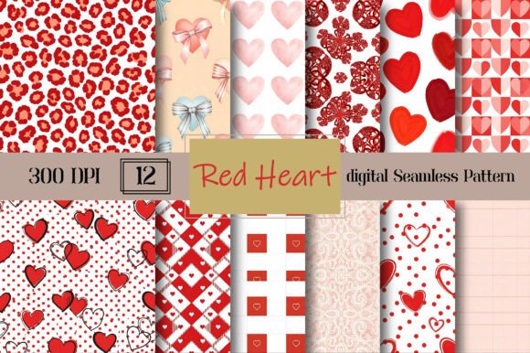 Red Heart Seamless Pattern: A Romantic Touch for Creative Projects