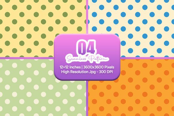 Retro Colorful Polka Dot Seamless