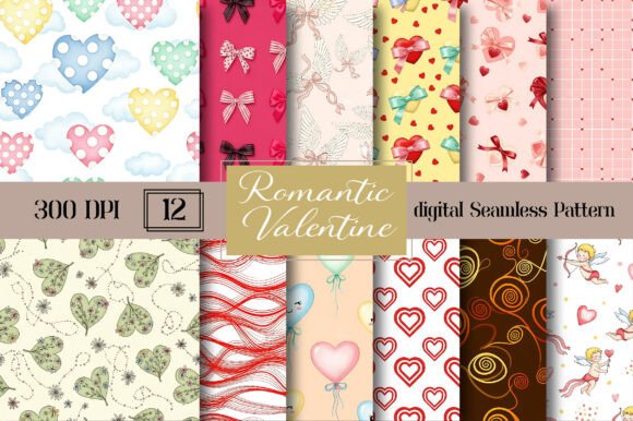 Romantic Valentine Seamless Pattern