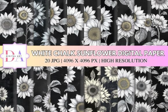Unlocking Rustic Elegance: A Comprehensive Guide to White Chalk Sunflower Digital Paper
